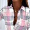 Women's Plaid Long Sleeved Shirt - Image 5