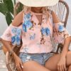 Casual Open Shoulder Short Sleeve Shirt For Women - Image 4