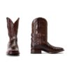 Embroidered Tube Edge Stitching Plaid Pointed Men's Boots - Image 9