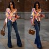 Temperament Slender Flared Women's Jeans - Image 3