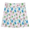 Cute White Skater Skirt With Blue And Pink Flowers - Image 3