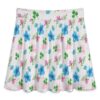 Cute White Skater Skirt With Blue And Pink Flowers - Image 2