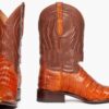 Embroidered Tube Edge Stitching Plaid Pointed Men's Boots - Image 6