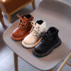 Children's Boots Martin Boys Leather Low-Cotton Cotton Girls Baby - Image 10