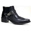 Fashion Personality Belt Buckle Thick Heel Pointed Men's Boots - Image 8