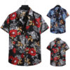 Men's Fashion Casual Beach Floral Shirt Hawaiian Shirt - Image 4
