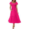 Pullover Square Collar Long Sleeve Ruffled High Waist Tight Dress - Image 6