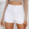 High Waist Stretch Plus Size Sexy Ripped Shorts - Image 9