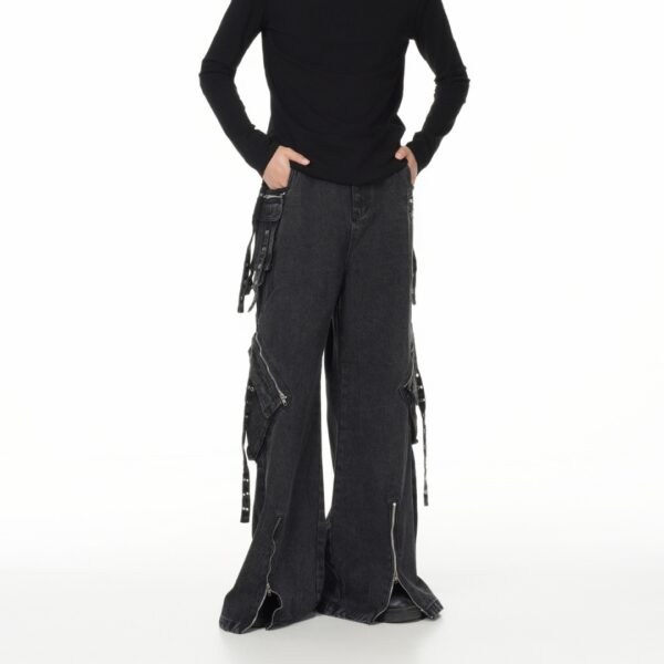 Autumn New Street Fashion Niche Cargo Jeans