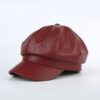 Korean Style Octagon Fashion Ladies Hat Leather Beret - Image 8