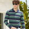 Casual Men's Polo Shirt Striped Embroidery Trend - Image 3