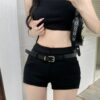 Black High Waist Little Casual Shorts Girl - Image 5