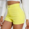 High Waist Stretch Plus Size Sexy Ripped Shorts - Image 2