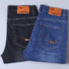 Jeans Shorts Men Elastic Straight Denim Mid Waist Loose Shorts - Image 9