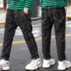 Boys Jeans Autumn And Winter New One-piece Velvet - Image 4