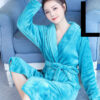 Thickened Flannel Home Wear Bathrobe - Image 10