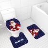 Blue Santa Bathroom Rugs Set 3 pcs - Image 2