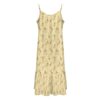 Yellow Suspender Sleeveless Dress With Small Pink Flowers - Image 2
