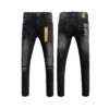 Straight Ripped Stretch American High Street Casual Men's Jeans - Image 6