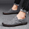 Outdoor Leisure Slip-on Flat Handmade Leather Shoes Men - Image 5