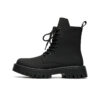 Black High-top Mid-calf Tooling Round Head Thick Bottom Martin Boots - Image 6