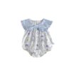 Sweet Bow Collar Onesie Romper One Year Old Celebration Dress - Image 3