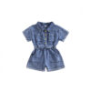 Girls' Lapel Cowboy Siamese Shorts - Image 2