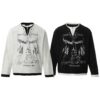American Retro Punk Printed Pearl Buckle Fake Two-piece Long Sleeve - Image 7