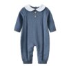 Spring And Autumn Doll Collar Twist Knitted Romper - Image 7