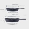 Cast Iron Non Stick Frying Pan Cooking Pot, 25cm - Image 3