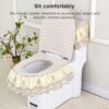 3 PCS / Set Universal Anti-Dust Cover Fabric Zipper Toilet Seat - Image 2