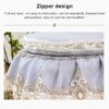 3 PCS / Set Universal Anti-Dust Cover Fabric Zipper Toilet Seat - Image 5