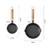 Household Hot Oil Frying Pan Cast Iron Skillet, Small - Image 3