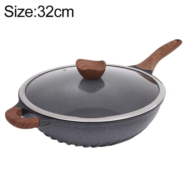 Wanjiachu Maifan Stone Wok Die-cast Frying Home Pancake Pan, 32cm, 34cm