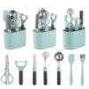 Stainless Steel Peeler Kitchen Gadgets Set With Storage Holder, 5 PCS / Set, 6 PCS / Set, 8 PCS / Set - Image 2