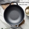 Cast Iron Frying Pan Stewpot Universal Uncoated Non-Stick Casserole, 20cm, 25cm, 27cm - Image 4