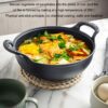 Cast Iron Frying Pan Stewpot Universal Uncoated Non-Stick Casserole, 20cm, 25cm, 27cm - Image 8