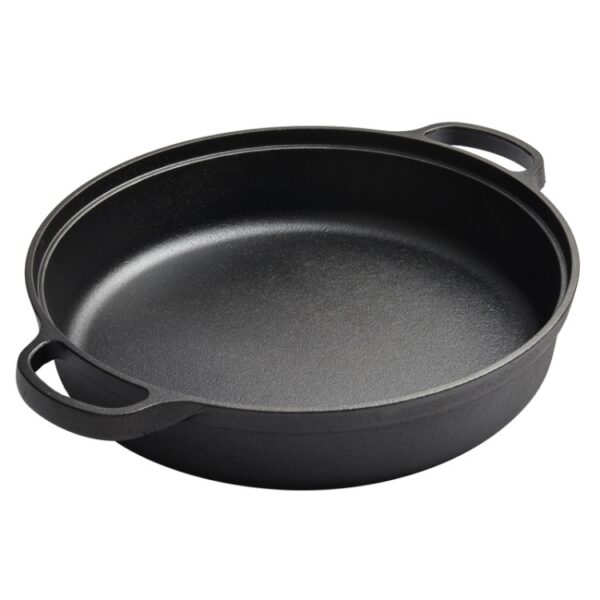 Cast Iron Cooking Pot Wok Nonstick Frying Pan Restaurant Kitchen Skillet Camping Cooker, 22cm, 25cm, 29cm, 31cm, 33cm