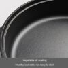 Cast Iron Cooking Pot Wok Nonstick Frying Pan Restaurant Kitchen Skillet Camping Cooker, 22cm, 25cm, 29cm, 31cm, 33cm - Image 6