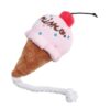 2 PCS Dog Plush Squeak Toy Pet Cat Chew Ice Cream Play Toys - Image 2