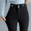 High Waist Stretch Jeans Tight And Warm Skinny Pants Women - Image 3