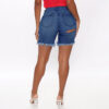Fashion Ripped Fringed High Stretch Denim Shorts Women - Image 7