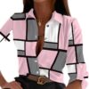Women's Plaid Long Sleeved Shirt - Image 3