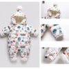 Baby Thickened Down Jacket Jumpsuit Printed Romper - Image 4