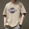 Men's Cotton Ins Round Neck Loose Top T-shirt - Image 3