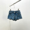 High-waisted Skinny Mini Denim Shorts - Image 3