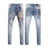 Straight Ripped Stretch American High Street Casual Men's Jeans - Image 9