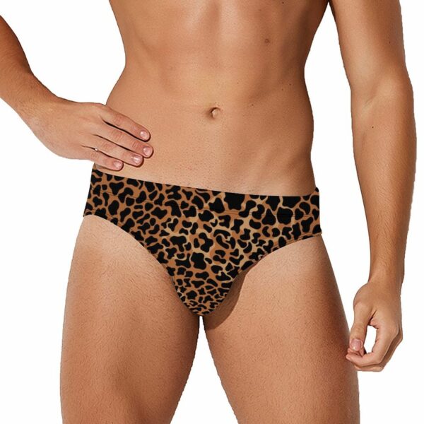 Leopard Swimming Briefs For Men