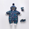 Baby Thickened Down Jacket Jumpsuit Printed Romper - Image 5
