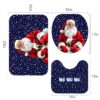 Blue Santa Bathroom Rugs Set 3 pcs - Image 3